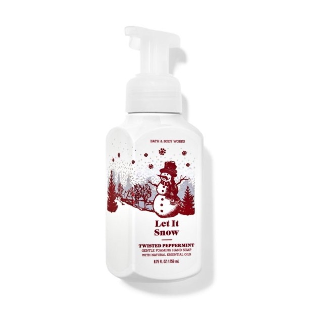 Bath and Body works LET IT SNOW TWISTED PEPPERMINT GENTLE FOAMING HAND SOAP